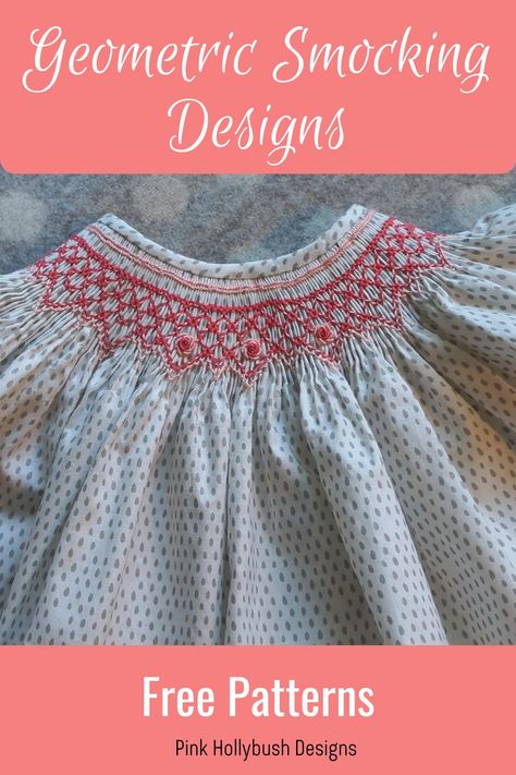 Simple Smocking Patterns, Bishop Dress Pattern Free, Geometric Smocking Plates, Smocked Bishop Dress Pattern Free, Free Smocking Plates, Smock Pattern Free, Smocking Frocks, Smock Dress Pattern, Geometric Smocking