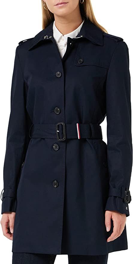 Tommy Hilfiger Jacket Women, Single Breasted Trench Coat, Trench Coat Fall, Tommy Hilfiger Jacket, Tommy Hilfiger Store, Blue Trench Coat, Tommy Hilfiger Jackets, Double Breasted Coat, Trench Coats Women