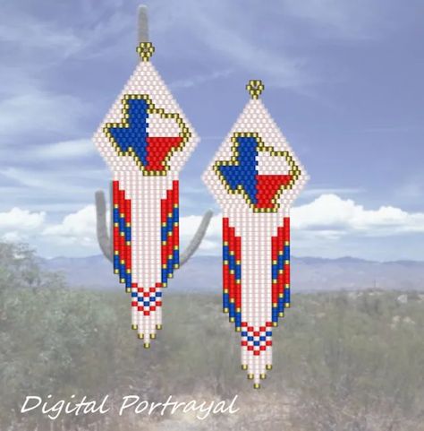 Miyuki Delica Beads, Brick Stitch Earrings, Brick Stitch Pattern, Seed Bead Patterns, Row By Row, Beaded Earrings Patterns, Beaded Jewelry Patterns, Delica Beads, Bead Patterns