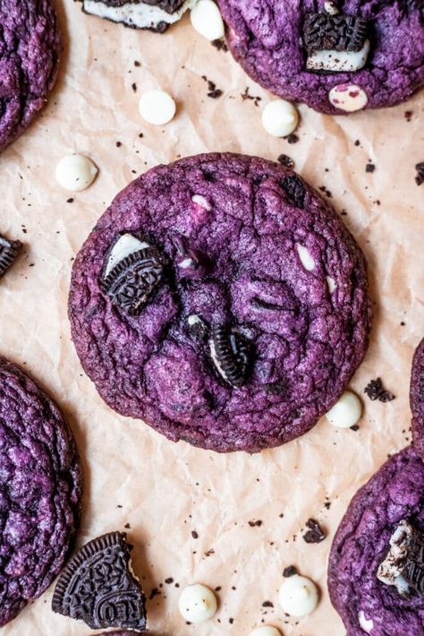 Ube Extract Recipe, Ube Cookies, Ube Extract, Cookies And Cream Cookies, Ube Halaya, Purple Cookies, Filipino Dessert Recipes, Ube Recipes, White Chocolate Recipes