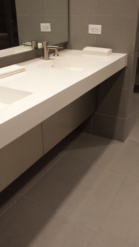 attractive ADA sink base Commercial Bathroom Remodel, Commercial Vanity Design, Ada Vanity Design, Ada Bathroom Vanity, Accessible Vanity, Office Washroom, Hotel Bathroom Vanity, Office Bathroom Design, Ada Vanity