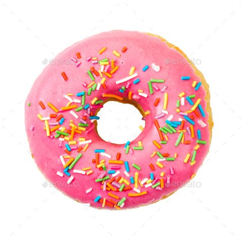 Donut with colorful sprinkles. Top view. by Nataliia_Pyzhova. Donut with colorful sprinkles isolated on white background. Top view.#sprinkles, #Top, #Donut, #colorful Donut Images, Chocolate Glaze Recipes, Class Pictures, Cake Decorating Classes, Pink Donuts, Brown Texture, Bridal Bachelorette Party, Mini Donuts, Chocolate Glaze