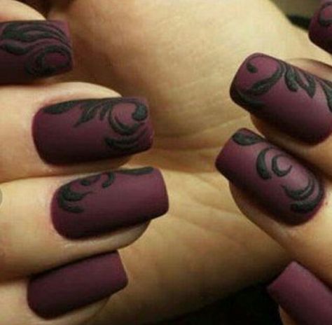 Warning: These nail art ideas may cause extreme jealousy and an overwhelming desire to promptly schedule your next appointment at the salon! So, if you’re not prepared to have the most enviable nails in town, it may be best to turn back now. . .  . Nail Designs Disney, Burgundy Acrylic Nails, Disney Acrylic Nails, Lace Nails, Goth Nails, Pretty Nail Art Designs, Burgundy Nails, Black Nail Designs, Pretty Nail Art