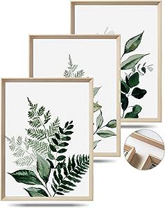 UPWOIGH Framed Green Wall Art(No Plexiglass), Olive Leafs Canvas Wall Art,12x16in Botanical Wood Bohemia Sage Wall Decor Prints Artworks for Bathroom Bedroom, Plant Neutral Wall Art Set of 3 Framed Botanical Prints, Wall Decor Prints, Bathroom Artwork, Neutral Wall Decor, Botanical Wall Decor, Botanical Artwork, Decor Prints, Framed Botanicals, Green Wall Art