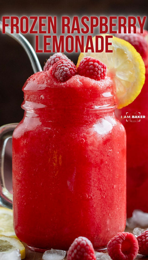 Raspberry Drinks, How To Make Blue Raspberry Lemonade, Blue Raspberry Lemonade Recipe, Blue Raspberry Slushie, Frozen Rasberry Deserts, Raspberry Lemonade Slushie, Raspberry Lemonade Recipe, Simply Raspberry Lemonade Cocktails, Easy Impressive Dessert