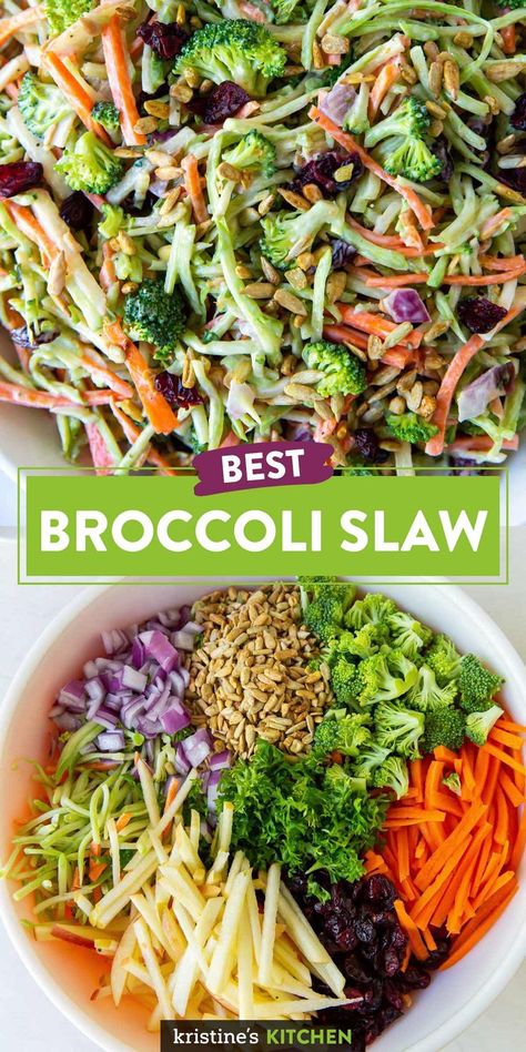 Broccoli Slaw Recipe, Broccoli Slaw Recipes, Bbq Side Dishes, Slaw Recipe, Broccoli Slaw, Side Dishes For Bbq, Slaw Recipes, Easy Side Dish, Summer Side Dishes