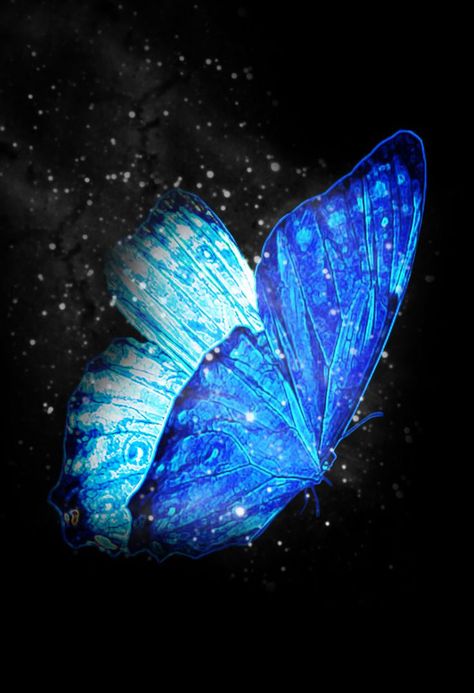 Glowing Blue Butterfly, Blue Butterfly Art, Butterfly Art Print, Butterfly Painting, Hope Is, Butterfly Art, My Photo Gallery, Blue Butterfly, Society6 Art