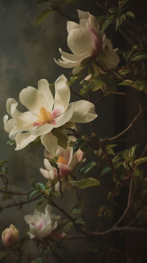 Magnolia Phone Wallpaper, Magnolia Wallpaper Iphone, Botanical Wallpaper Iphone, Magnolia Flower Aesthetic, Plants Wallpaper Iphone, Elegant Wallpaper Iphone, Magnolia Flower Wallpaper, Magnolia Aesthetic, Wallpaper Magnolia