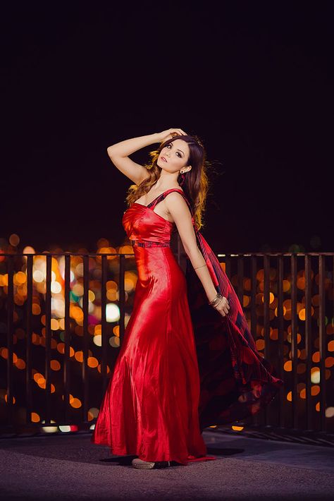 Red by Daniel Stoychev on 500px Night Dress Photoshoot, Evening Photoshoot, Night Photography Portrait, Dress Photoshoot, Night Portrait, Glam Photoshoot, Satin Dress Long, Street Portrait, Senior Pictures Poses