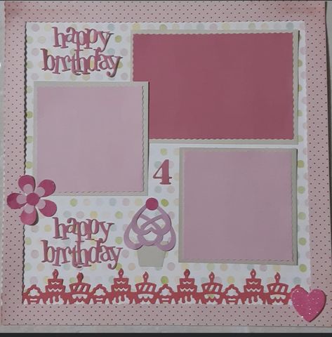 Birthday Scrapbook Layouts, Birthday Scrapbook Pages, Baby Layouts, Creative Memories Scrapbooking, Birthday Scrapbook, Family Album, Creative Memories