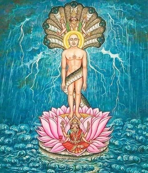 Parasnath Bhagwan Wallpaper, Jainism Drawings, Tirthankar Images, Lord Mahavir Jain Painting, Jainism Paintings, Jain Paintings, Jain Stavan, Hindu Artwork, Mythology Paintings