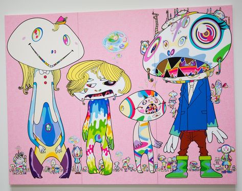 View the New Takashi Murakami Exhibition at The Broad in Los Angeles Takashi Murakami Art, Long Painting, Superflat, Asian Art Museum, San Francisco Museums, Takashi Murakami, Human Behavior, Japanese Artists, Cultura Pop