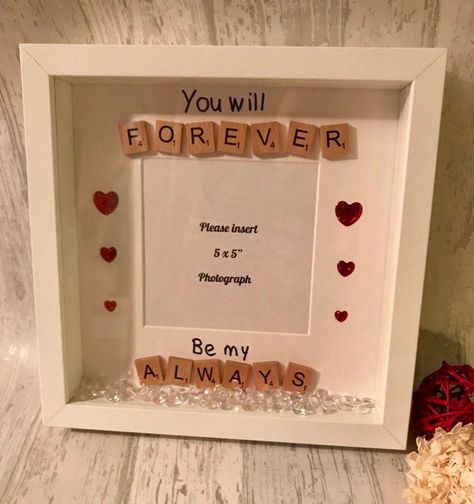 Valentines Frame, Frame Birthday Gift, Gift For Partner, Valentines Frames, Frame Birthday, Present For Girlfriend, Scrabble Frame, Trending Christmas Gifts, Valentine Gifts For Husband