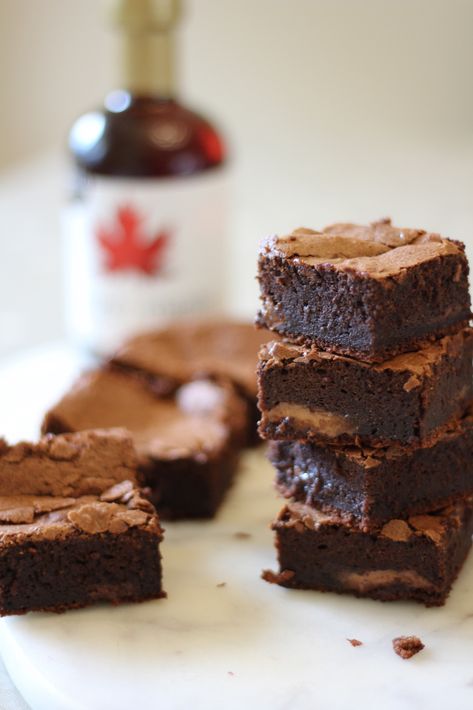 Check out our scrumptious Maple Brownies recipe using our 100% Grade A Canadian Maple Syrup! Brownies Made With Maple Syrup, Maple Syrup Brownies, Maple Brownies, Maple Treats, Canadian Maple Syrup, No Sugar Desserts, Maple Recipes, Paleo Brownies, Maple Syrup Recipes