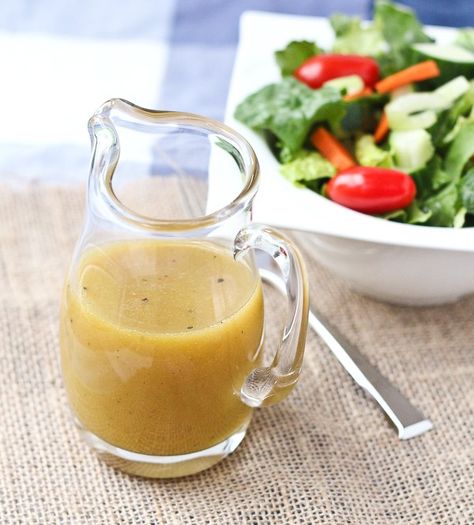 This Sweet and Tangy Honey Mustard Vinaigrette has become my go-to salad dressing. It comes together quickly with household staples and is a major crowd-pleaser! Get the easy recipe on RachelCooks.com. Onion Vinaigrette, Greek Salad Dressing Recipe, Greens Vegetables, Honey Dijon Dressing, Creamy Balsamic Dressing, Mustard Salad Dressing, Vinegar Salad, Honey Vinaigrette, Vinegar Salad Dressing