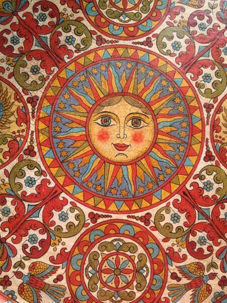 Sun Folk Art, Moon Designs, Russian Folk Art, Sun Illustration, Celestial Art, Russian Folk, Sun Art, Diy Watercolor, Russian Art