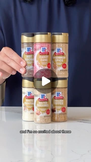 McCormick Spice on Instagram: "you guys really made me drop this a day early 😂 you heard it here third…

The🚨 NEW 🚨 McCormick Finishing Sugars are here just in time for holiday gift-giving, dessert decorating, and cozy drinks! ☕

More at link in bio.
https://ow.ly/9rt750TfyCy" Mccormick Finishing Sugar, Mccormick Spice, Mccormick Spices, Salted Toffee, Hot Candy, Delicious Sweets, Cozy Drinks, Dessert Decoration, Just In Time