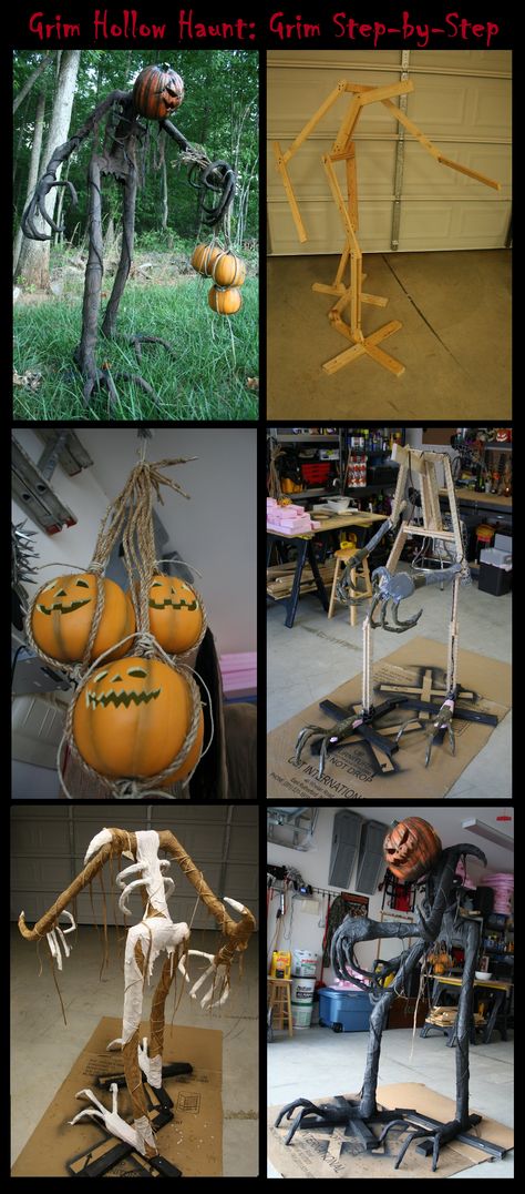 Step-by-step of Grim Halloween Bricolage, Prop Building, Halloween Themed Wedding, Halloween Props Diy, Holiday Decor Halloween, Homemade Halloween Decorations, Creepy Halloween Decorations, Gothic Garden, Halloween Arts And Crafts