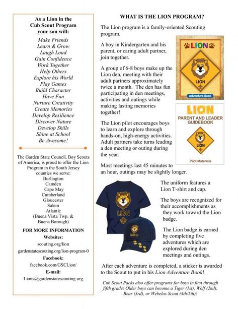 Example of sample lion program  garden state council cub scout den meeting agenda template pdf. Cub scout den meeting agenda template, The program template is generally delivered at least two days ahead of the meeting. It can be sent through inte... Lion Den Meeting Ideas, Lion Cub Scout Activities, Lion Scouts, Tiger Scouts, Cub Scout Crafts, Cub Scout Activities, Scout Crafts, Effective Meetings, Meeting Planning