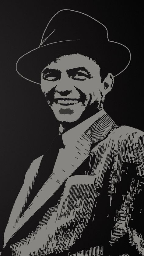 Frank Sinatra Wallpaper, Frank Sinatra Music, Copic Marker Drawings, Free Backgrounds, Marker Drawing, Wallpaper Art, Band Posters, Frank Sinatra, Fav Celebs