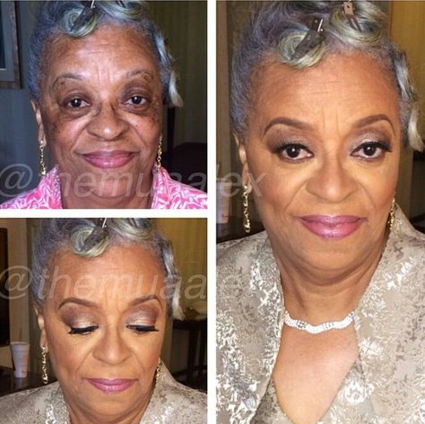 Makeup by Alex Butler Grandma Makeup For Wedding, Makeup For 80 Year Old Women, Grandma Makeup, Moms Makeup, Mother Of Bride Makeup, Black Women Makeup Tutorial, Simple Eyeshadow Tutorial, African American Makeup, Makeup Tips For Older Women