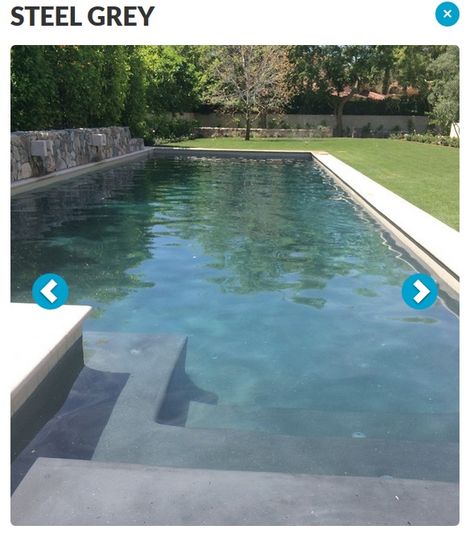 Steel grey Pool Steps, Pool Finishes, Pool Renovation, Pool Colors, Modern Pools, Backyard Pool Designs, Garden Pool, Pool Decks, Backyard Oasis