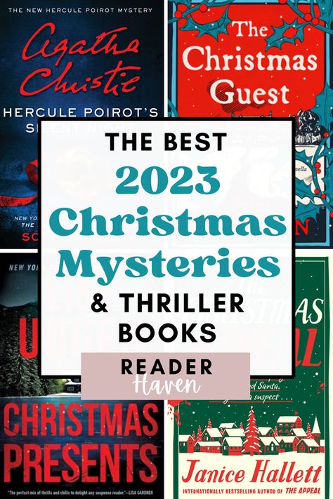 Book Club Books For Christmas, Christmas Cozy Mystery Books, Christmas Cozy Mysteries, 2024 Christmas Books, Books To Read For Christmas, Top Mystery Books To Read, Christmas Thriller Books, Holiday Books For Adults, Christmas Fiction Books