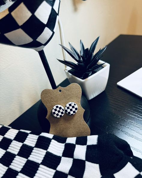 New arrival! Checkered earrings for the win 🖤🤍🖤🏁 https://mavictoria.com/products/handmade-clay-checkered-black-and-white-circle-earrings Checkered Earrings, Black And White Circle, Checkered Black And White, White Circle, Handmade Clay, Circle Earrings, New Arrival, Arts And Crafts, Black And White