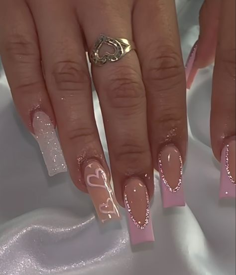 Unghie Sfumate, White Tips, Girly Acrylic Nails, French Tip Acrylic Nails, Pink French, Simple Acrylic Nails, French Acrylic Nails, Short Square Acrylic Nails, Unique Acrylic Nails