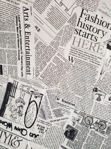 Black Newspaper, Newspaper Textures, Newspaper Wallpaper, Crumpled Paper Background, Newspaper Collage, Newspaper Background, Newspaper Fashion, Crumpled Paper, Newspaper Print