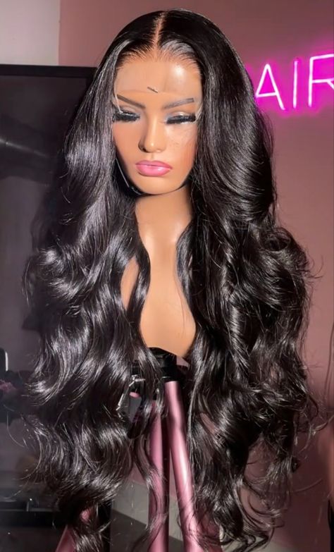 Matric Dance Hairstyles For Black People, Formal Wig Hairstyles, Pageant Hair Black Women, Voluminous Hair Black Women, Side Braided Hairstyles, Voluminous Wig Black Women, Weave Business, Wigs Business, Jet Black Lace Front Wig