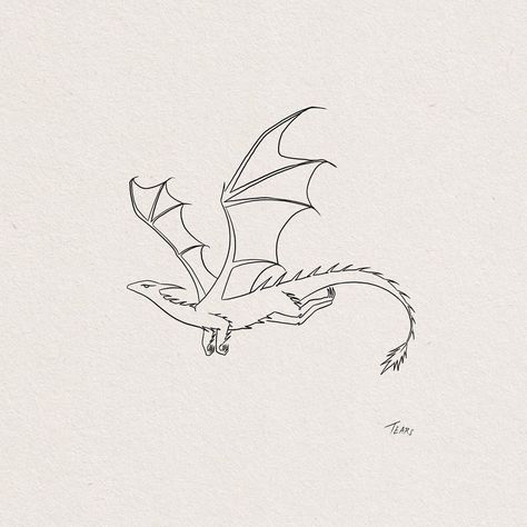 Dragon Outline Tattoo Simple, Dragon Small Tattoo, Small Dragon Drawing, Dragon Minimalist Tattoo, Dragon Simple Tattoo, Simple Dragon Tattoos, Simple Anime Tattoo Designs, Dragon Outline Tattoo, Abraxos Tattoo