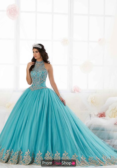 Tiffany Quinceanera Dress 26881 | PromDressShop.com Teal Quinceanera Dresses, Turquoise Quinceanera Dresses, Aladdin Theme, Modest Gowns, Glitz Pageant Dresses, Cotillion Dresses, Glitz Pageant, Quinceanera Themes Dresses, Jasmine Wedding