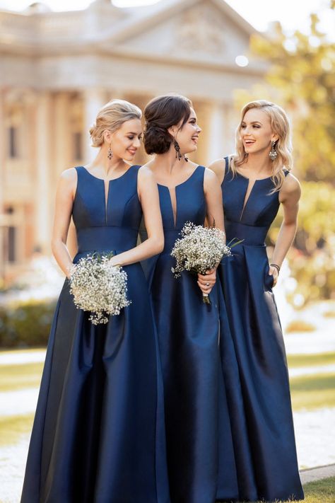 Scoop Neck Bridesmaid Dress, Sorella Vita Bridesmaid Dresses, Winter Bridesmaids, Winter Bridesmaid Dresses, Cheap Bridesmaid Dresses Online, Navy Blue Bridesmaid Dresses, Simple Bridesmaid Dresses, Boda Mexicana, Maid Of Honour Dresses