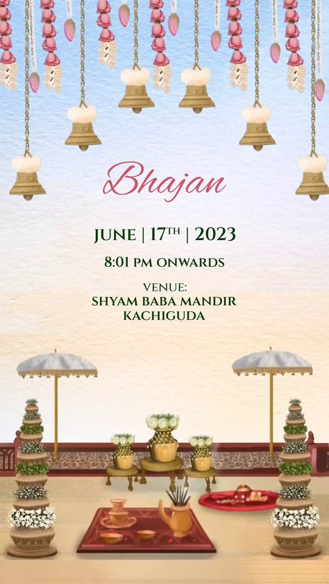 DM to place an order / know price for this invite. we create wedding invitations at very very affordable prices. A grand occassion deserves a grand invitation. Bhaat Function Invitation Card, Mayra Function Invitation Card, Bhajan Sandhya Invitation, Wedding Bg, Invite Background, Cartoon Wedding Invitations, Invitation Template Wedding, Template Wedding Invitation, Wedding Card Design Indian