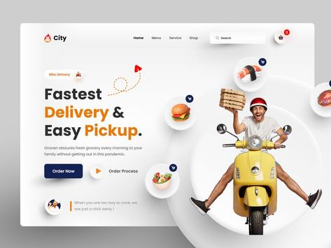 Delivery Website Design, Food Delivery Website, Webpage Design Layout, Food Website Design, Food Delivery App, Restaurant Website, Ui Design Website, Delivery App, Custom Website Design