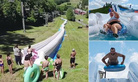 Slip N Slide, Wet And Wild, Ski Slopes, Beaver Creek, Lehigh Valley, Ski Lift, Slip And Slide, Summer Heat, Mountain Resort