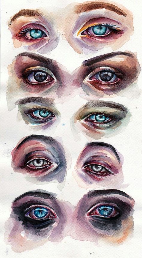 Eye Drawings, Hungry Eyes, Sketchbook Layout, Realistic Eye Drawing, Eye Expressions, Watercolor Eyes, Art Eras, Eyes Artwork, Face Drawing Reference