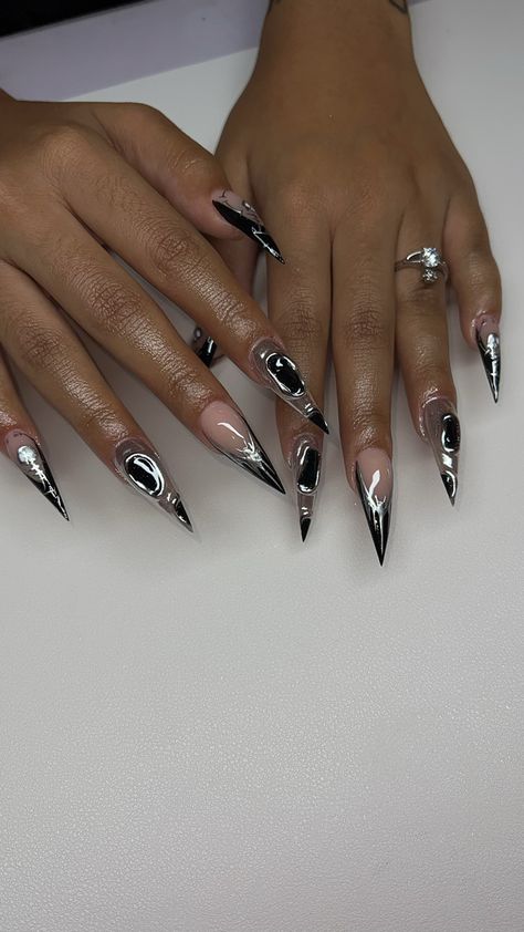 Black French Tip Nails, Black French Tip, Black French Tips, Dope Nail Designs, Black French, Tip Nails, French Tip Nails, Dope Nails, Halloween Nails