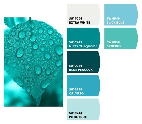 Paint colors from Chip It! by Sherwin-Williams House Color Palettes, Paint Color Schemes, Color Schemes Colour Palettes, Coastal Colors, Pallet Painting, Interior Paint Colors, Water Droplets, Colour Board, Paint Colors For Home