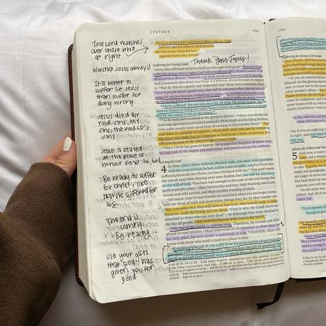 my study of 1 Peter 4 💛 my favorite passage from 1 Peter 4: ”God has given each of you a gift from his great variety of spiritual gifts. Use them well to serve one another. Do you have the gift of speaking? Then speak as though God himself were speaking through you. Do you have the gift of helping others? Do it with all the strength and energy that God supplies. Then everything you do will bring glory to God through Jesus Christ. All glory and power to him forever and ever! Amen.“ ‭‭1 Peter... Peter Bible, Serve One Another, Forever And Ever Amen, Bible Doodles, 1 Peter 4, Esv Bible, 1 Peter 5, Worship Jesus, Glory To God