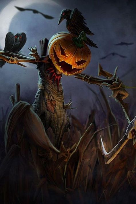 Scarecrow halloween halloween pictures happy halloween halloween images scarecrow jack o lantern Horror Scenery, Graveyard Tattoo, Haunted Castles, Happy Halloween Quotes, Scary Scarecrow, Jack Halloween, Helloween Wallpaper, Image Halloween, Halloween Things