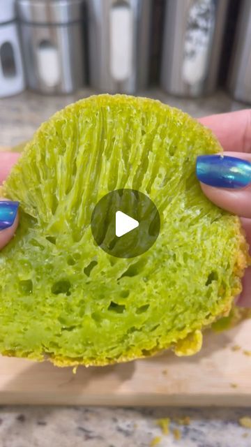 Pandan Honeycomb Cake, Cambodian Desserts, Banh Bo, Honeycomb Cake, Powder Recipe, Coconut Rice, Green Food Coloring, Scrumptious Desserts, Rice Flour