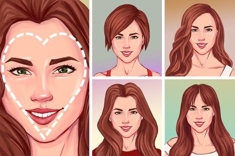 Haircut Ideas For Long Face Shapes, Heart Face Shape Haircuts, Cut Bangs Tutorial, Heart Shaped Face, Heart Shaped Face Hairstyles, The Best Haircut, Face Hairstyles, Haircut For Face Shape, Bangs Tutorial