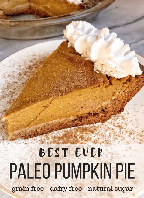 Healthy Paleo Pumpkin Pie made with and almond flour crust and natural sugar! This simple pie is quick to make and will be the perfect healthy thanksgiving pie for your table! #healthythanksgivingrecipe #Healthydessert #paleopumpkinpie #pumpkinpie Healthy Thanksgiving Pie, Pumpkin Pie Healthy, Paleo Thanksgiving Recipes, Erin Lives Whole, Healthy Pumpkin Pie, Healthy Thanksgiving Desserts, Simple Pie, Almond Flour Crust, Paleo Pumpkin Pie