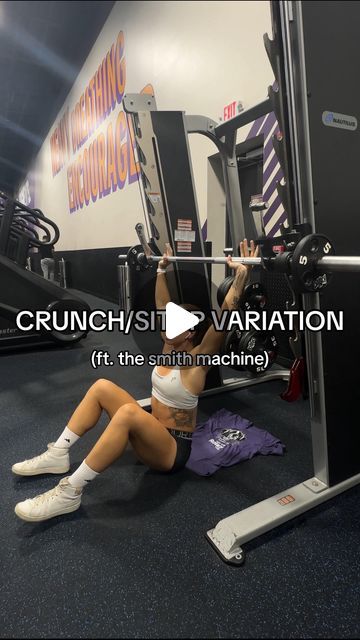 Emily Buwalda on Instagram: "📥 drop this SMITH MACHINE CRUNCH + SITUP VARIATION into your next core workout! 🔥 
•
🧨 pro tip - when you lower back down for the full situp, think about allowing your spine to touch one segment at a time like a domino train. this will guarantee you keep the entire movement controlled on the eccentric (downward motion in this case). 🔥
•
🤌🏽 I do a crunch AND a situp for more isolation of the core (from the crunch), and to work the entire core and hip flexors (from the situp). 🔥 
🤌🏽 the smith machine is a GREAT option for a variety of exercises. in this case, you can turn any bodyweight core exercise into a MORE STABLE and CONTROLLED movement.
🤌🏽 depending on the smith machine, the bar can weigh between 15-25lbs. I’ve added a little bit of weight on ea Smith Machine Workout, Cable Abs, Core Exercise, Hip Flexors, Smith Machine, Better Body, The Smith, Ab Workouts, Breast Lift