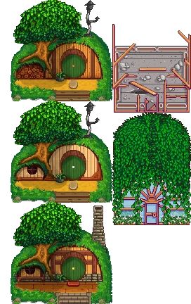 Hobbit Holes Expanded at Stardew Valley Nexus - Mods and community Stardew Expanded, Stardew Valley Expanded, Stardew Mods, Lotr Characters, Hobbit Holes, Stardew Valley Tips, Cozy Games, Hobbit Hole, Stardew Valley