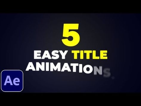 5 Title Animations in After Effects | After Effects Tutorial - YouTube Video Graphics, After Effect Tutorial, 3d Tutorial, Text Animation, After Effects, To Create, The Creator