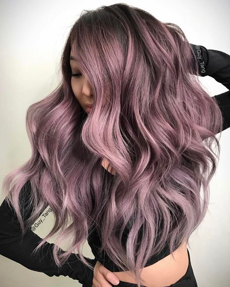 21.5k Likes, 1,072 Comments - Guy Tang® (@guy_tang) on Instagram: “PrisMetallic Rose! Yet another #MetallicObsession coming soon. Stay tuned!” Guy Tang, Lilac Hair, Lavender Hair, Lily Aldridge, Hair Color Purple, Trendy Hair Color, Hair Shades, Hair Color Balayage, Grunge Hair