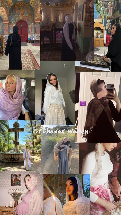 Catholic Church Outfit, Modest Outfits Christian, Biblical Modesty, Church Outfit Women, Jewish Women Fashion, Jewish Clothing, Catholic Fashion, Christian Veils, Greek Orthodox Christian